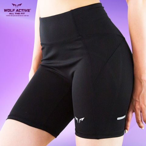 Quần Thể Thao Wolf Active Swift Run 80, Tập Gym Chạy Bộ Cạp Cao Tôn Dáng Chất Vải Mềm Mịn, Nhẹ Nhanh Khô
