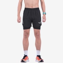 Quần 2 Lớp Chạy Bộ Tập Gym Wolf Active Max Speed 195, Chất Vải Cao Cấp, Nhanh Khô, Nhẹ, Nhiều Túi