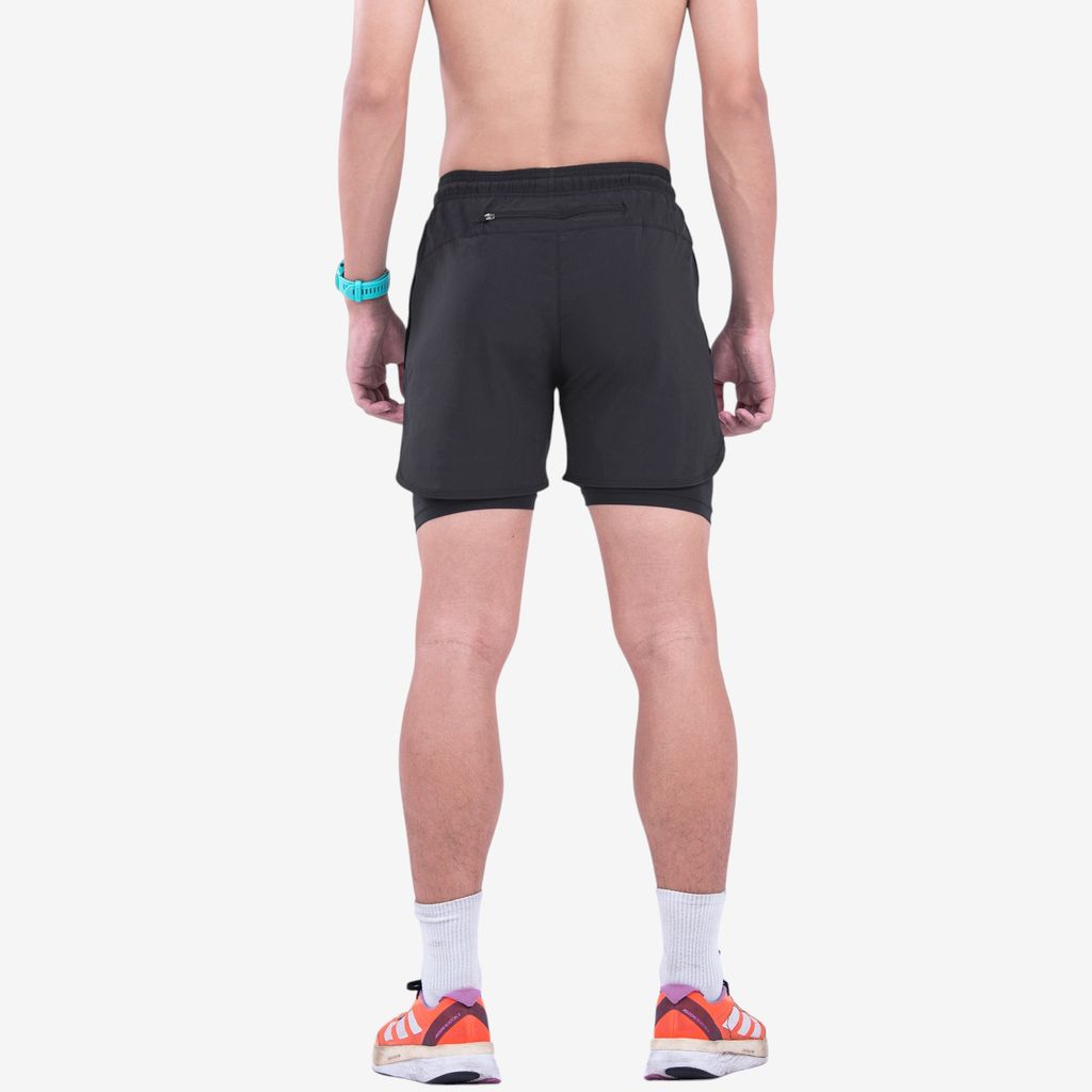 Quần 2 Lớp Chạy Bộ Tập Gym Wolf Active Max Speed 195, Chất Vải Cao Cấp, Nhanh Khô, Nhẹ, Nhiều Túi