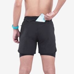 Quần 2 Lớp Chạy Bộ Tập Gym Wolf Active Max Speed 195, Chất Vải Cao Cấp, Nhanh Khô, Nhẹ, Nhiều Túi