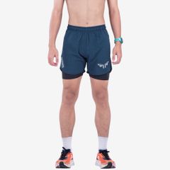 Quần 2 Lớp Chạy Bộ Tập Gym Wolf Active Max Speed 195, Chất Vải Cao Cấp, Nhanh Khô, Nhẹ, Nhiều Túi