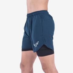 Quần 2 Lớp Chạy Bộ Tập Gym Wolf Active Max Speed 195, Chất Vải Cao Cấp, Nhanh Khô, Nhẹ, Nhiều Túi