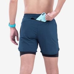 Quần 2 Lớp Chạy Bộ Tập Gym Wolf Active Max Speed 195, Chất Vải Cao Cấp, Nhanh Khô, Nhẹ, Nhiều Túi