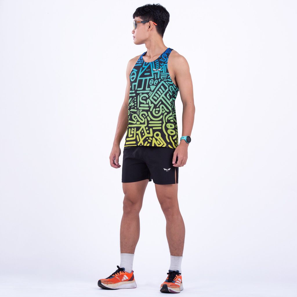 Áo Singlet Chạy Bộ Wolf Active Vui Vẻ 1 - 36, Áo Chạy Bộ Cao Cấp, Quick Dry, Nhanh Khô, Co Giãn 4 Chiều