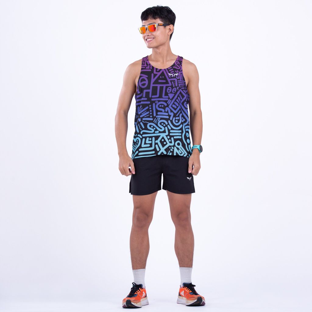 Áo Singlet Chạy Bộ Wolf Active Vui Vẻ 1 - 36, Áo Chạy Bộ Cao Cấp, Quick Dry, Nhanh Khô, Co Giãn 4 Chiều