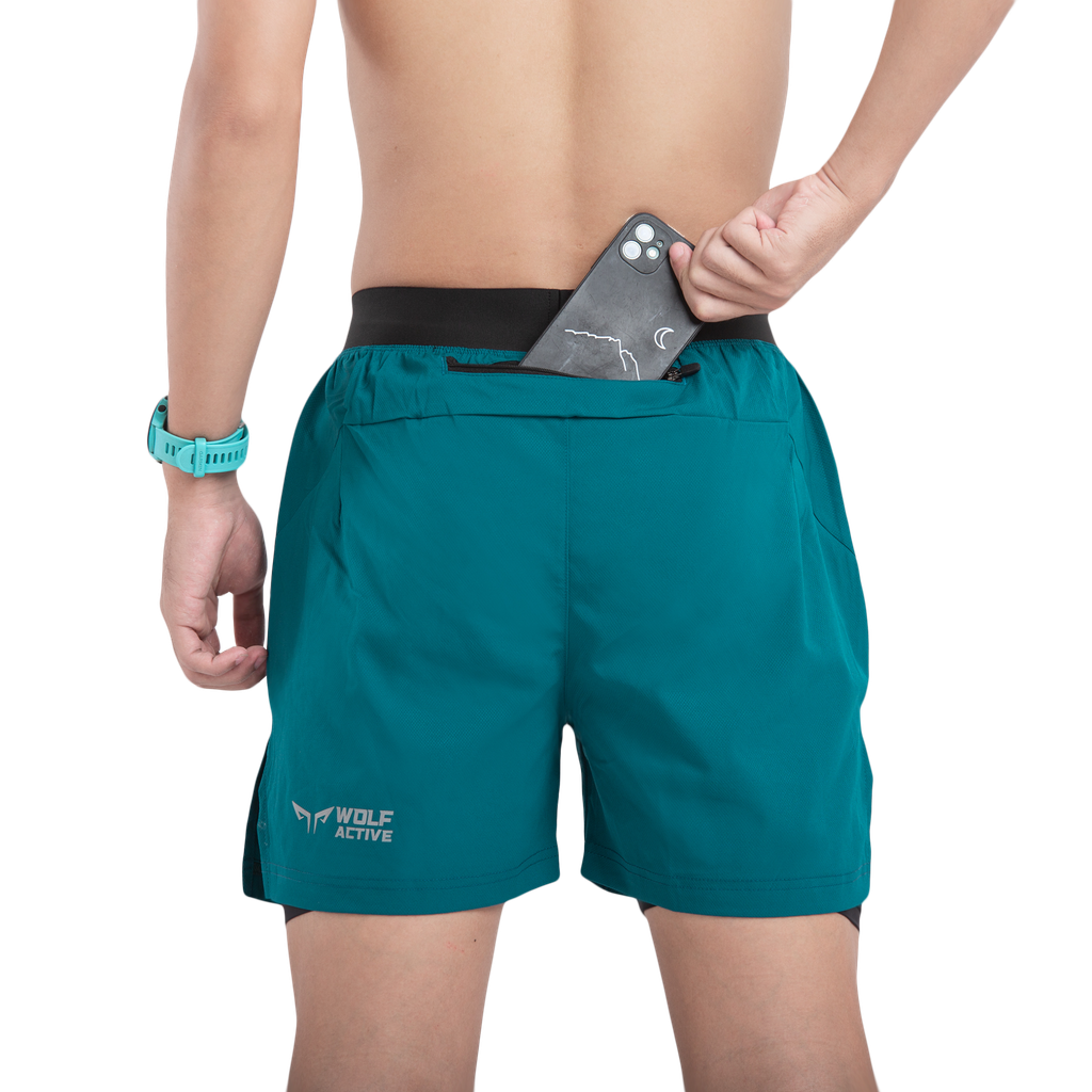 Quần 2 Lớp Chạy Bộ, Tập Gym Wolf Active Essential V1 110, Quần 2 Lớp Chạy Bộ, Tập Gym, Chất Vải Cao Cấp