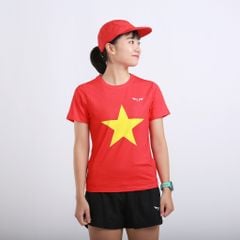 Áo Chạy Bộ Nữ Wolf Active Cờ Đỏ Sao Vàng 54, Chất Vải Active Max Cao Cấp, Mềm Mịn, Co Giãn 4 Chiều