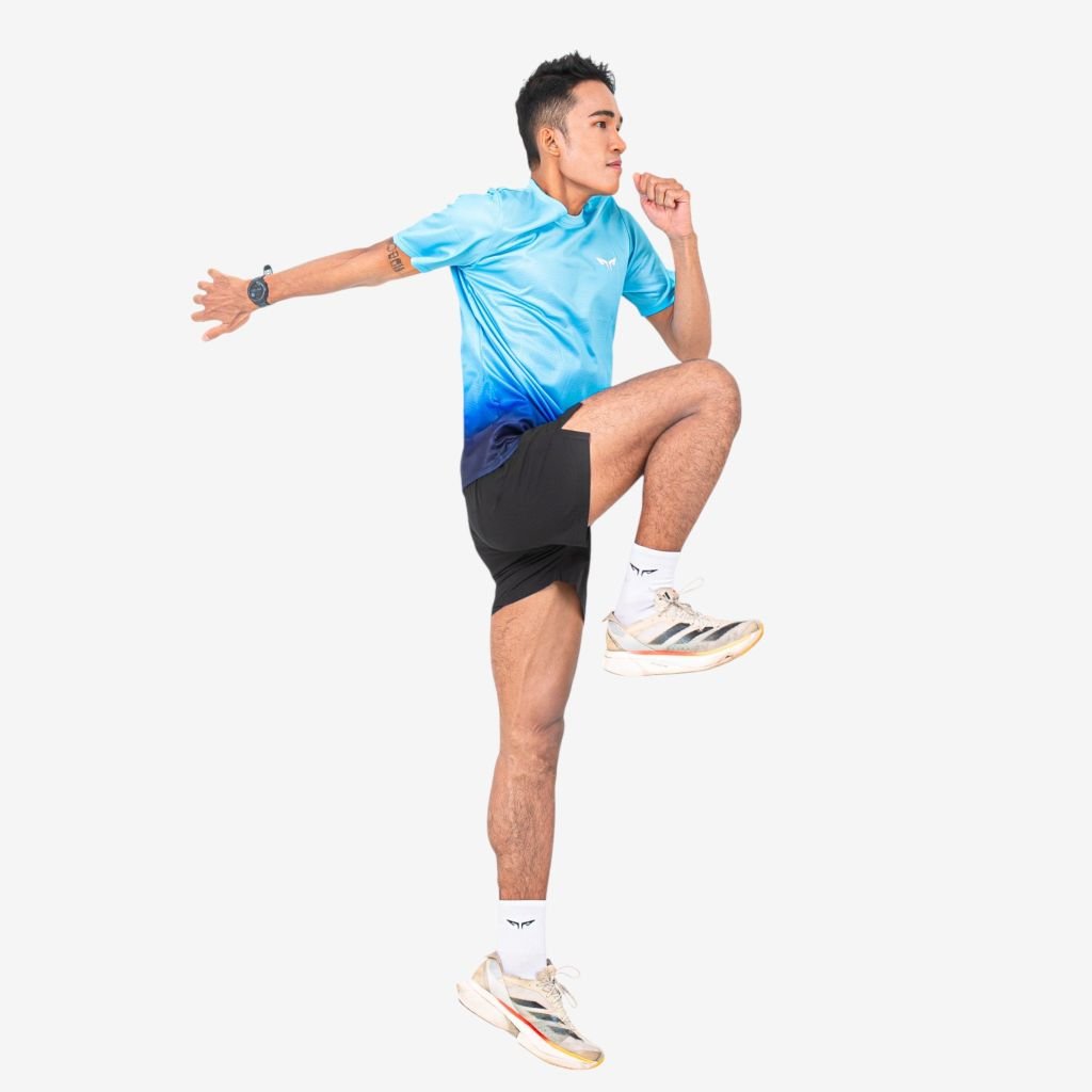 Áo Thun Chạy Bộ Nam Base Run 225, Áo Chạy Bộ Thoáng Khí, Nhẹ, Nhanh Khô, chất vải Active Pro