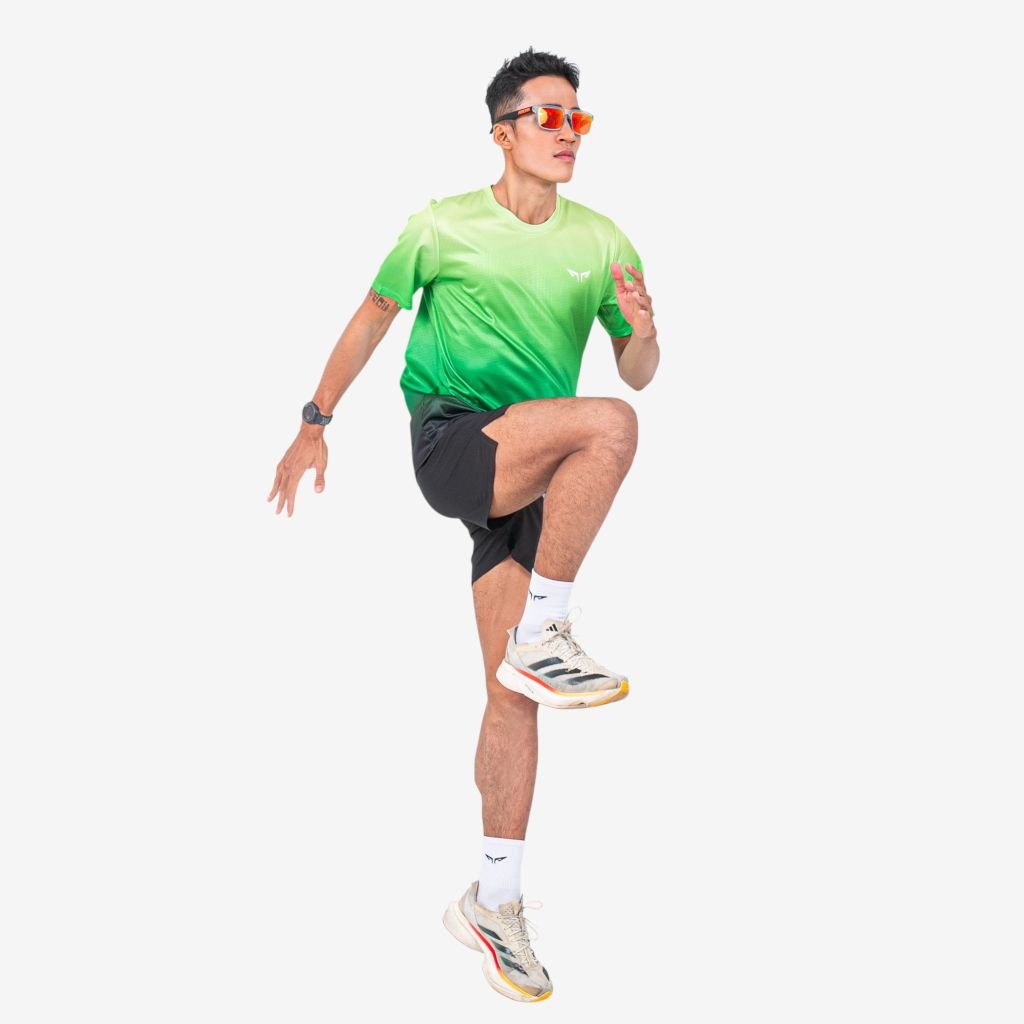 Áo Thun Chạy Bộ Nam Base Run 225, Áo Chạy Bộ Thoáng Khí, Nhẹ, Nhanh Khô, chất vải Active Pro