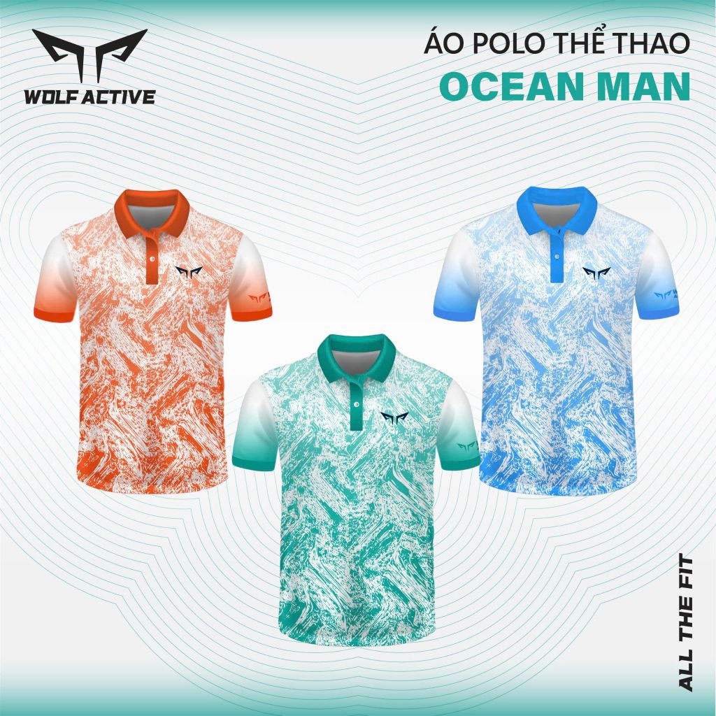 Áo Polo Thể Thao Nam Wolf Active Ocean Man 156 Phong Cách Nam Tính, Hiệu Suất Đỉnh Cao