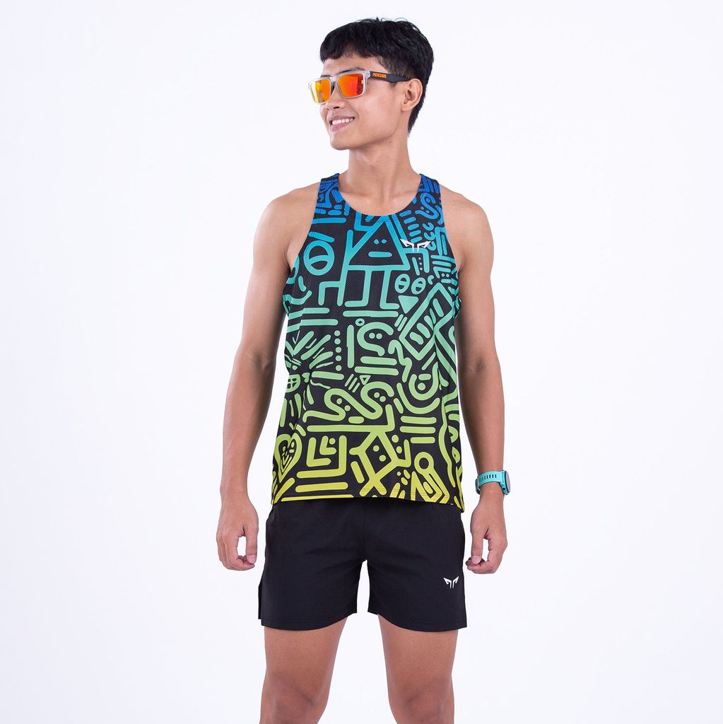 Áo Singlet Chạy Bộ Wolf Active Vui Vẻ 1 - 36, Áo Chạy Bộ Cao Cấp, Quick Dry, Nhanh Khô, Co Giãn 4 Chiều