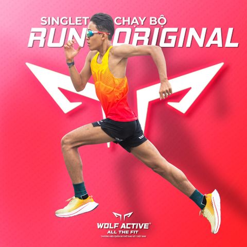 Áo Ba Lỗ Chạy Bộ Nam Original, Áo Singlet Chạy Bộ Nam, Chất Vải Siêu Nhẹ, Nhanh Khô, Co Giãn 4 Chiều