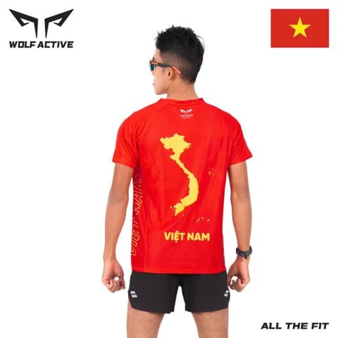 Áo Chạy Bộ Nam Nữ Wolf Active Cờ Đỏ Sao Vàng 234 – Bứt Phá Đường Đua Với Tinh Thần Việt
