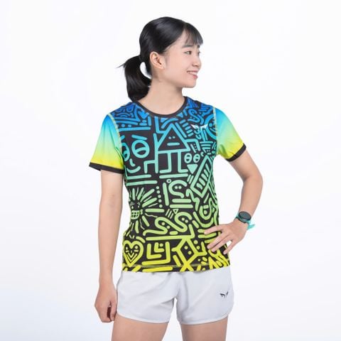 Áo Chạy Bộ Nữ Wolf Active Vui Vẻ 1 - 11, Chất Vải Cao Cấp Wolf Active Mềm Mịn, Nhẹ, Nhanh Khô, Co Giãn 4 Chiều Form Tôn Dáng