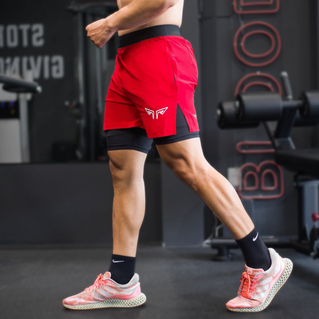 Quần 2 Lớp Chạy Bộ, Tập Gym Wolf Active Essential V1 110, Quần 2 Lớp Chạy Bộ, Tập Gym, Chất Vải Cao Cấp