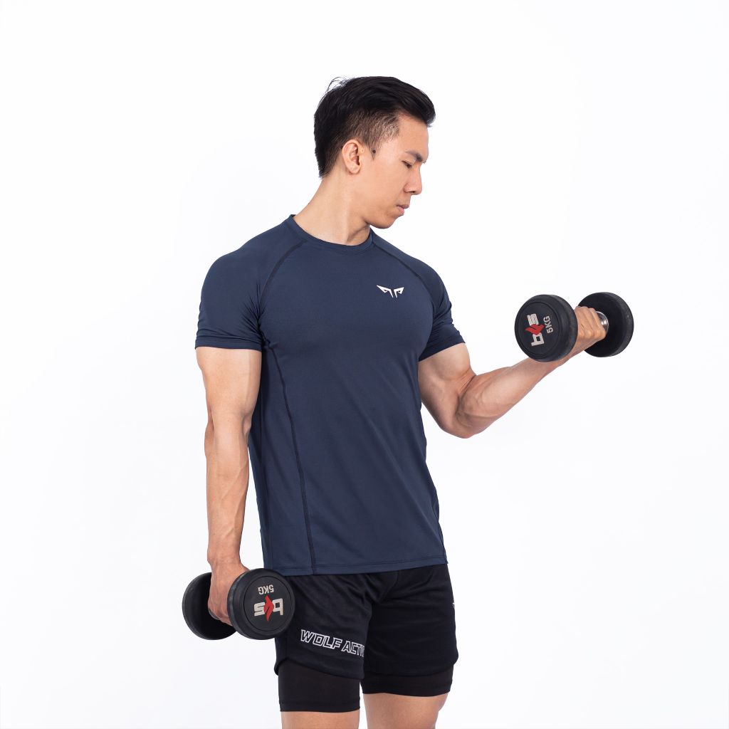 Áo Thể Thao Nam Wolf Active Gym Essential II 201, Chất Vải Maxcool Mềm Mịn, Mát Mẻ