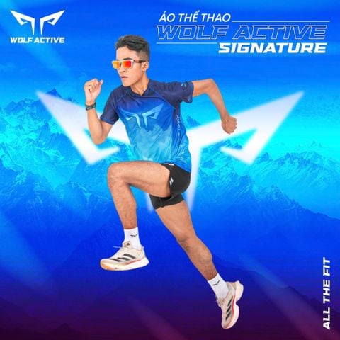 Áo Thun Nam Chạy Bộ Wolf Active Signature 2025 212 ,Chất Vải Wolf Active Nhẹ, Nhanh Khô