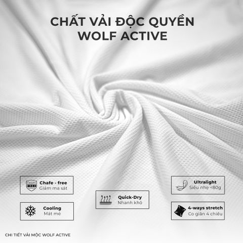 Áo Chạy Bộ The Smiler Chất Vải Wolf Active Cao Cấp, Nhẹ, Co Giãn 4 Chiều, Nhanh Khô