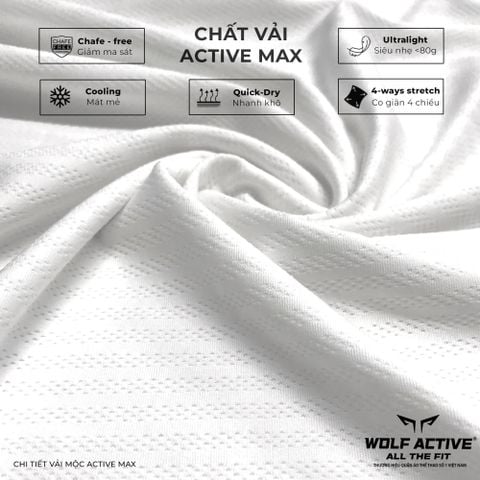 Áo Chạy Bộ Nam Wolf Active Cờ Đỏ Sao Vàng, Chất Vải Active Max Mềm Mịn, Thoáng Khí, Co Giãn 4 Chiều