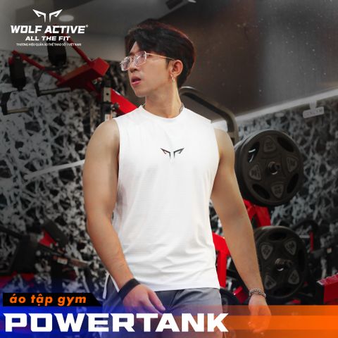 Áo Tanktop Powetank, Áo Ba Lỗ Gym Chuyên Cho Người Tập Thể Thao, Mềm Mịn, Mát Mẻ