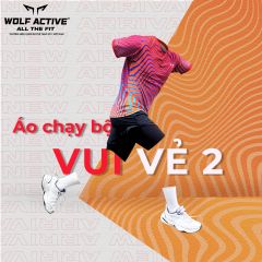 Áo Chạy Bộ Nam Wolf Active Vui Vẻ 2 Màu Sắc Nổi Bật, Chất Vải Wolf Active Cao Cấp Siêu Nhẹ, Thoáng Khí, Nhanh Khô