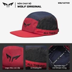 Nón Chạy Bộ Wolf Active Original, Nón Thể Thao Wolf Active Color Run 172, Phối Màu Nổi Bật, Nhẹ, Nhanh Khô