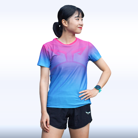 Áo Chạy Bộ Nữ Wolf Active Run Original 73, Áo Chạy Bộ Chất Vải Wolf Active, Quick Dry, Co Giãn 4 Chiều, Form Áo Tôn Dáng