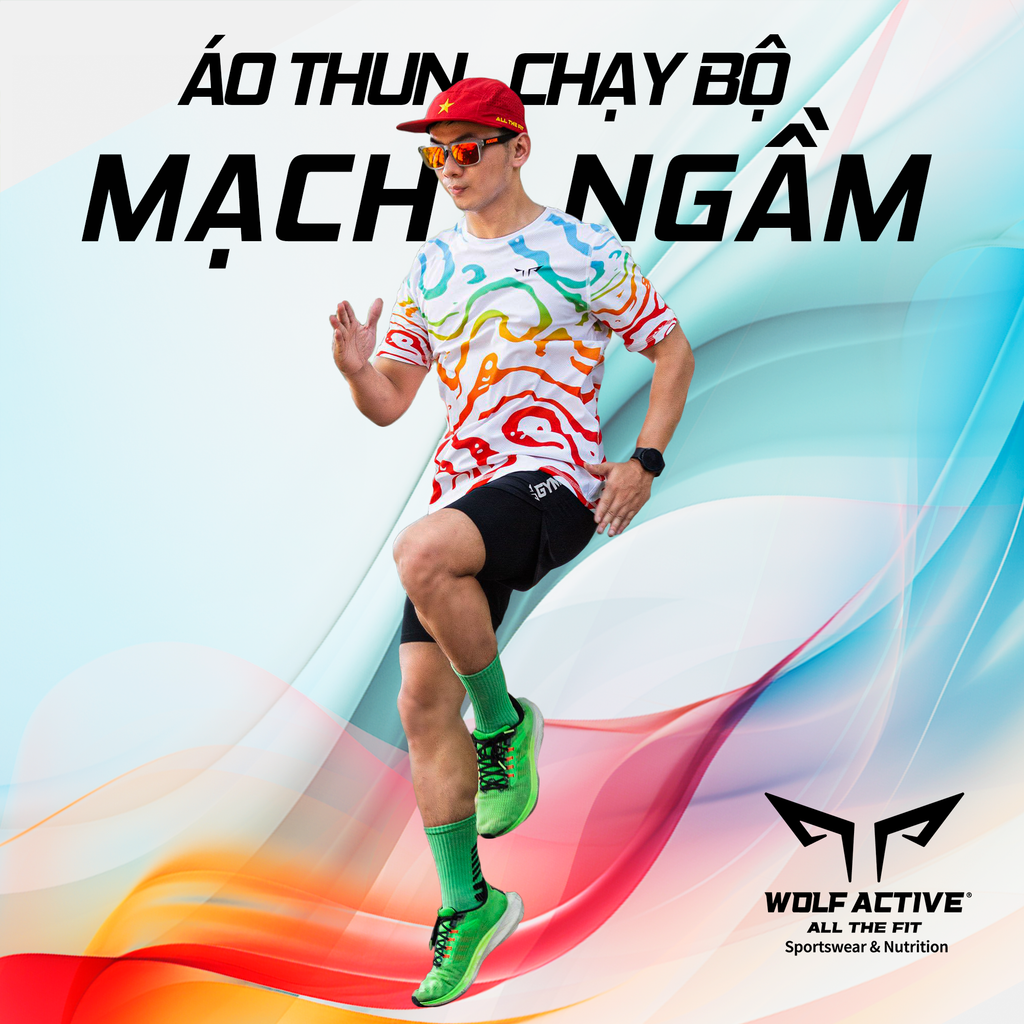 Áo Chạy Bộ Nam Wolf Active Mạch Ngầm 28, Chất Vải Wolf Active Nhẹ, Nhanh Khô, Thoáng Khí