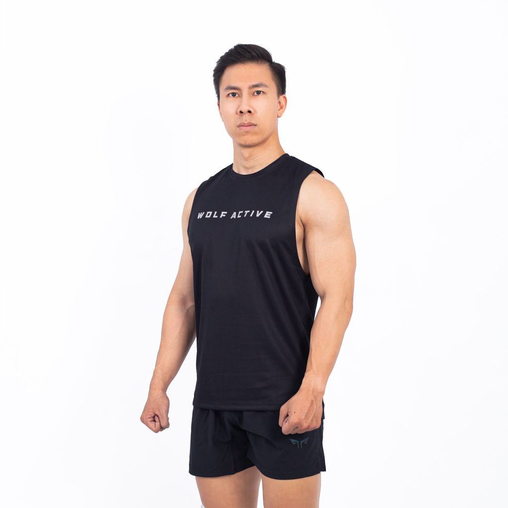 Áo Tanktop Gym Wolf Active Fitpro 145, Áo Ba Lỗ Gym, Chất Vải, Nhẹ, Nhanh Khô, Thấm Hút Mồ Hôi Tốt