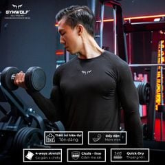 Áo Dài Tay Nam Wolf Active Powerfit V1 185, Áo Giữ Nhiệt Thể Thao, Áo Tập Gym Body Chất Vải Dày Dặn, Mềm Mịn