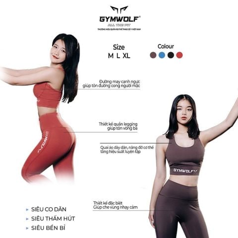 Áo Bra Tập Gym, Áo Bra Nữ Tập Yoga Chất Liệu Thun Cotton Mềm Min Co Giãn 4 Chiều Mềm Mịn WOLF63