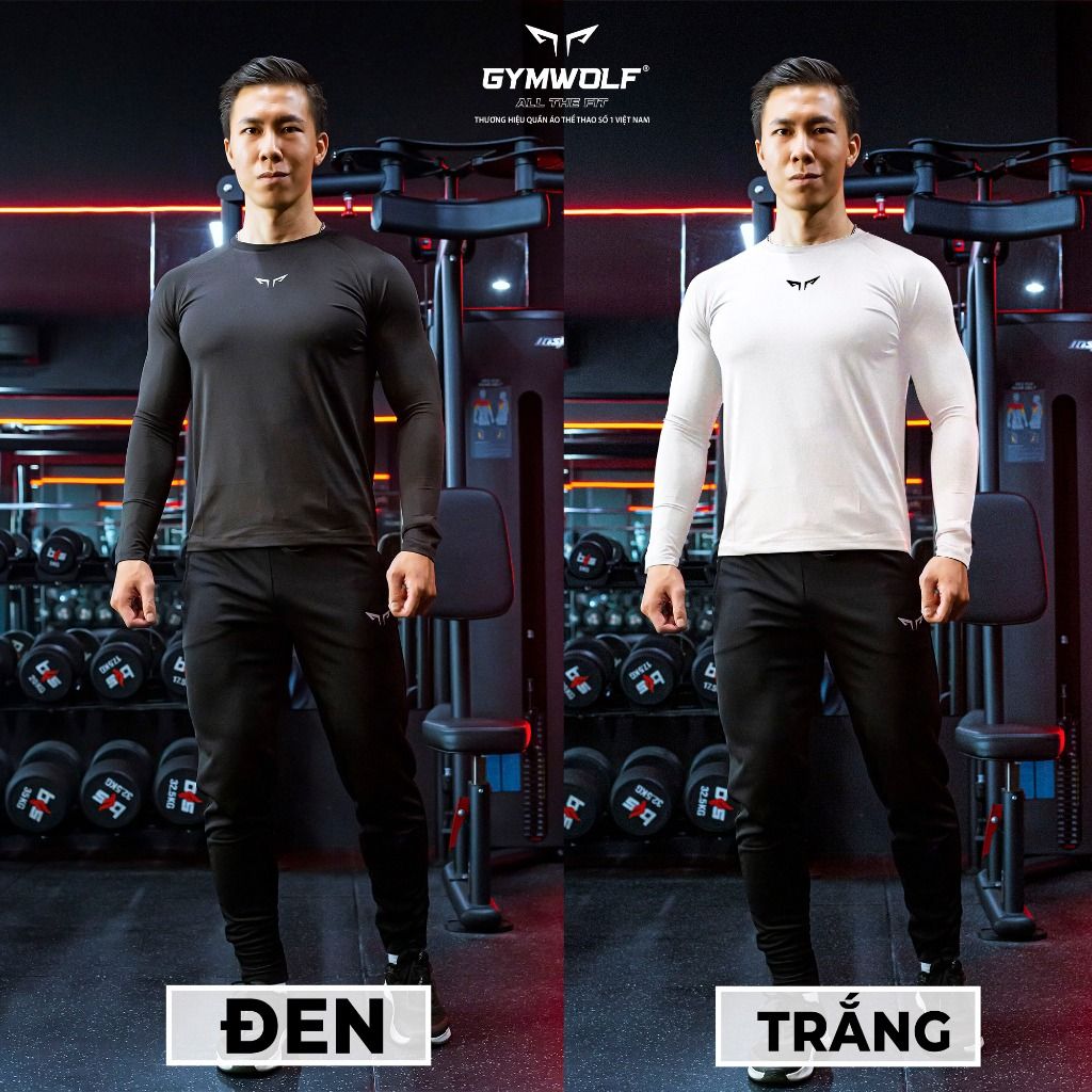 Áo Dài Tay Nam Wolf Active Powerfit V1 185, Áo Giữ Nhiệt Thể Thao, Áo Tập Gym Body Chất Vải Dày Dặn, Mềm Mịn