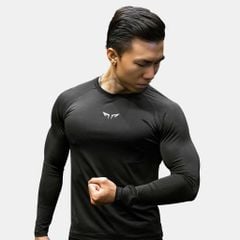 Áo Dài Tay Nam Wolf Active Powerfit V1 185, Áo Giữ Nhiệt Thể Thao, Áo Tập Gym Body Chất Vải Dày Dặn, Mềm Mịn