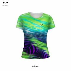 Áo Thun Chạy Bộ Nữ Wolf Active The Leaf 264, Thiết Kế Đẹp Mắt, Chất Vải Mỏng Nhẹ, Nhanh Khô