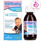 Vitamin tổng hợp Wellbaby 14 Vitamins & Minerals của Anh cho bé trên 6 tháng-4 tuổi lọ 150ml