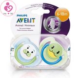 Set 2 ty ngậm Philips Avent Animal cho bé từ 6 đến 18 tháng tuổi
