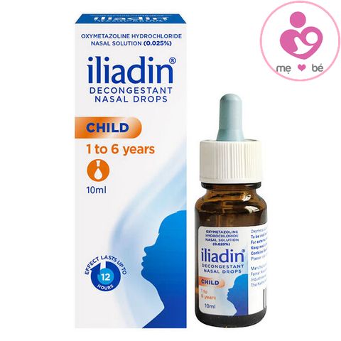 Nhỏ mũi Iliadin Child của Singapore hết nghẹt mũi, chảy nước mũi cho trẻ từ 1-6 tuổi
