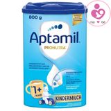 Combo 6 hộp sữa Aptamil Pronutra Kindermilch 1+ của Đức cho trẻ từ 1 tuổi 800g