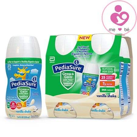 Sữa nước Pediasure Grow&Gain with Fiber của Mỹ thùng 24 chai 220ml/chai
