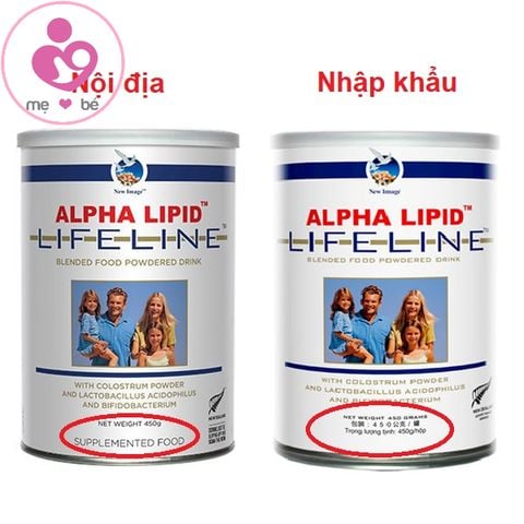Sữa non Alpha Lipid Lifeline nhập khẩu NewZealand hộp 450g (trọng lượng in tiếng Việt)