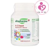 Vitamin tổng hợp A-Z Depot Multivitamin+Mineral của Đức cho người dưới 50 tuổi lọ 100 viên