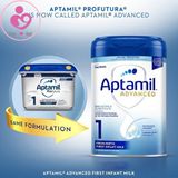 Sữa Aptamil Advanced số 1 của Anh cho trẻ 0-6 tháng hộp 800g (mẫu mới 2022)