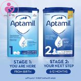 Sữa Aptamil Anh số 1 – First Infant Milk cho bé 0 – 6 tháng hộp 800g (mẫu mới 2022)