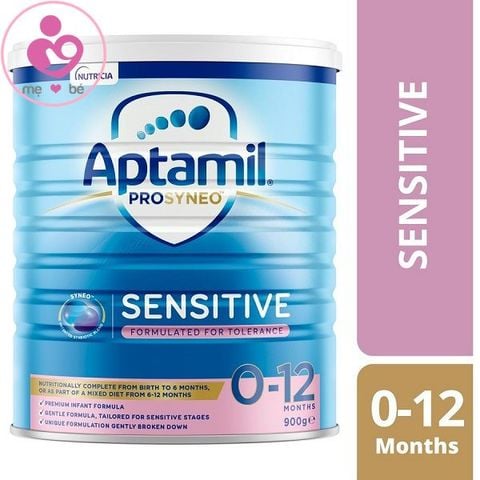 Aptamil Prosyneo Sensitive của Úc cho trẻ 0-12 tháng dị ứng đạm sữa bò hộp 900g