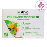 Giảm cân 3 tác động Arkopharma Programme Minceur BIO của Pháp hộp 30 ống (mẫu mới 2023)