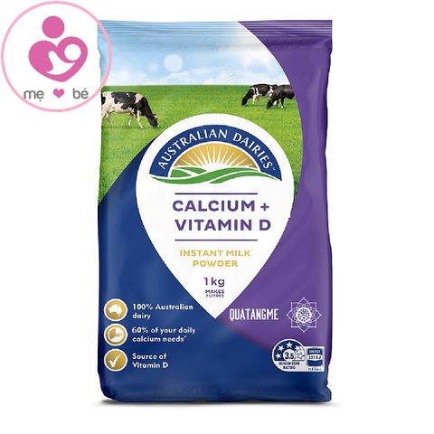 Sữa tươi dạng bột Australian Dairies Calcium+ Vitamin D của Úc gói 1kg