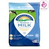 Sữa tươi dạng bột nguyên kem Australian Dairies Whole Milk của Úc gói 1kg