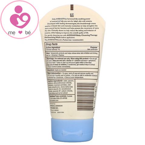 Kem bôi trị chàm cho bé Aveeno Baby Eczema Therapy của Mỹ tuýp 141g