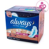Băng vệ sinh ban đêm Always Ultra Thin siêu thấm của Mỹ hộp 80 miếng