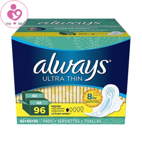 Băng vệ sinh Always Ultra Thin của Mỹ hộp 96 miếng